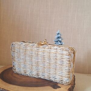  Vintage Bonwit Teller Golden And Silver Metal Handbag